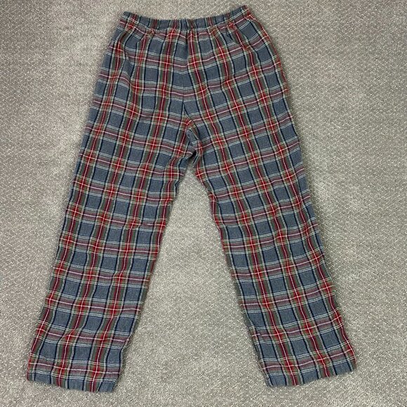 LL Bean Scotch Plaid Sleep Pants Pajama Bottoms Lot of 2 Men's Medium Loungewear - Picture 10 of 13